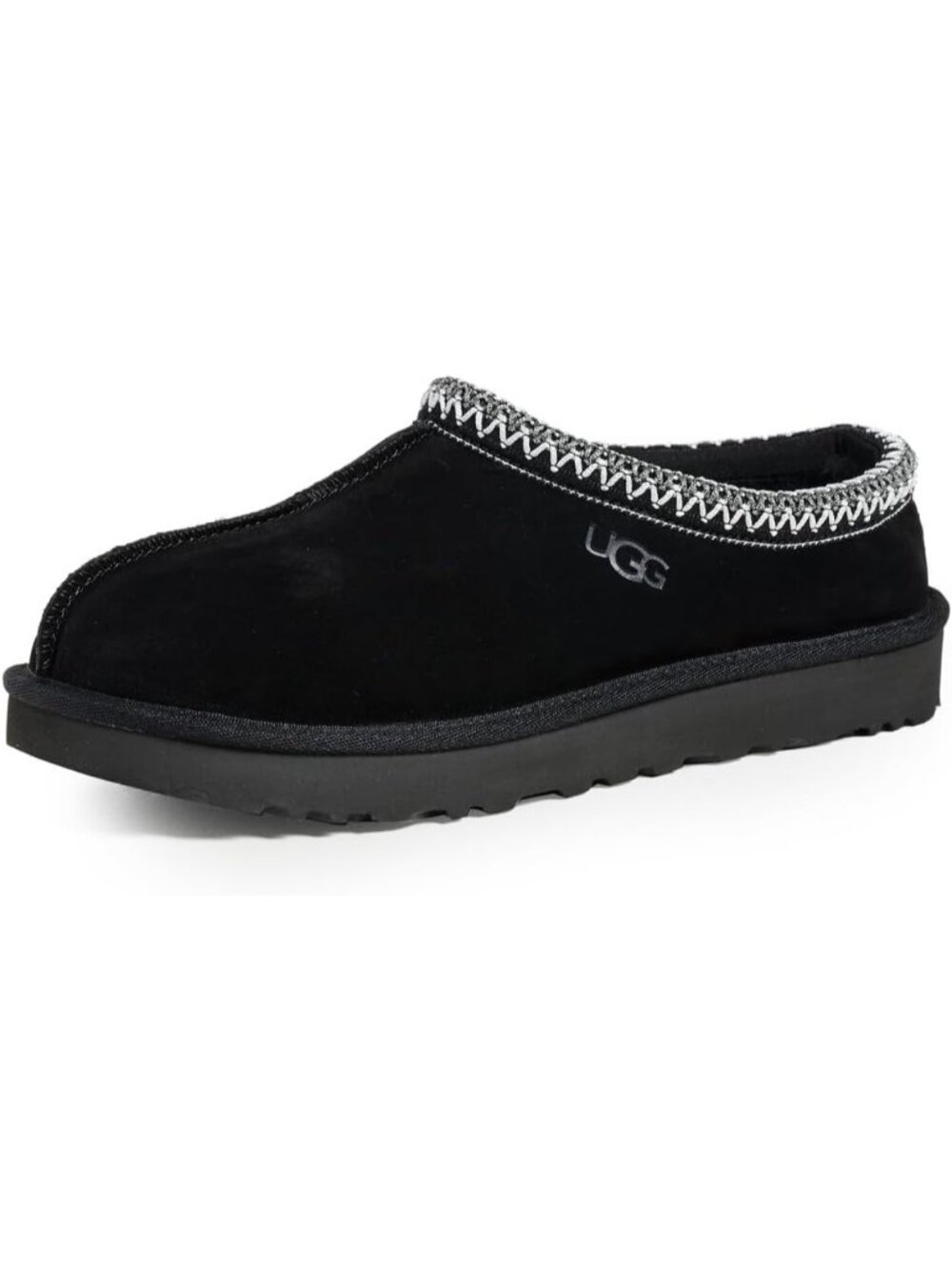 Ugg Women's Black Round Toe Imported Leather SOLID Tasman Ii Slippers